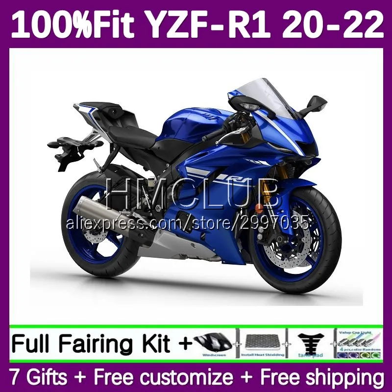 Fairing For YAMAHA YZF R1 R 1 1000 CC YZF1000 142No.15 YZF-R1 YZFR1 20 21 22 YZF-1000 2020 2021 2022 Injection Body Metal blue