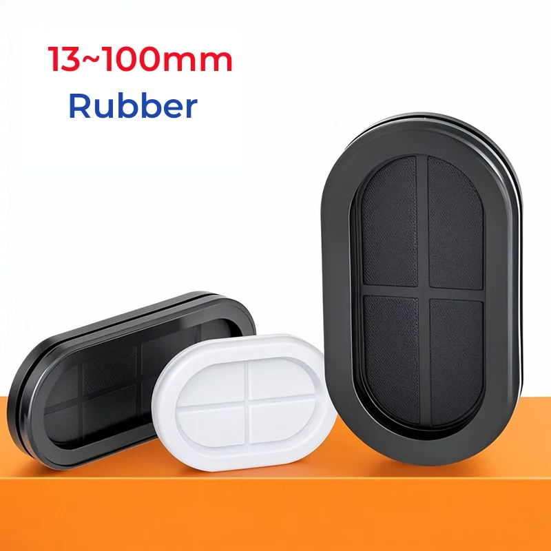 Black White Oval Rubber Grommet Pad Seal Ring Protective Ring Hole Plug For Protection Wire Cable Buckle Type Sealing Cap