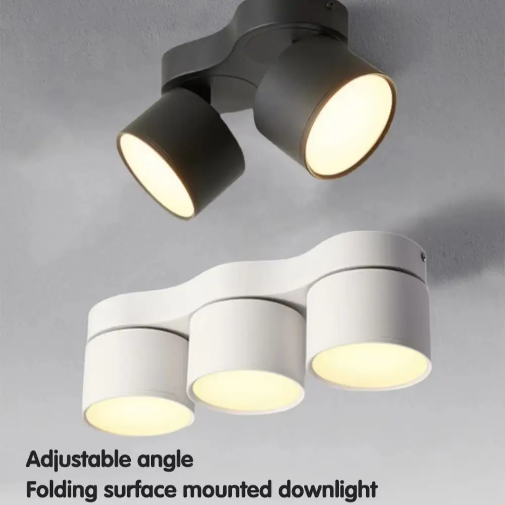 Dimmable Spot LED Ceiling Lamp Downlight Round Extendable Rotatable COB Spotlight Lamp Adjust for Home Living Show room Mall