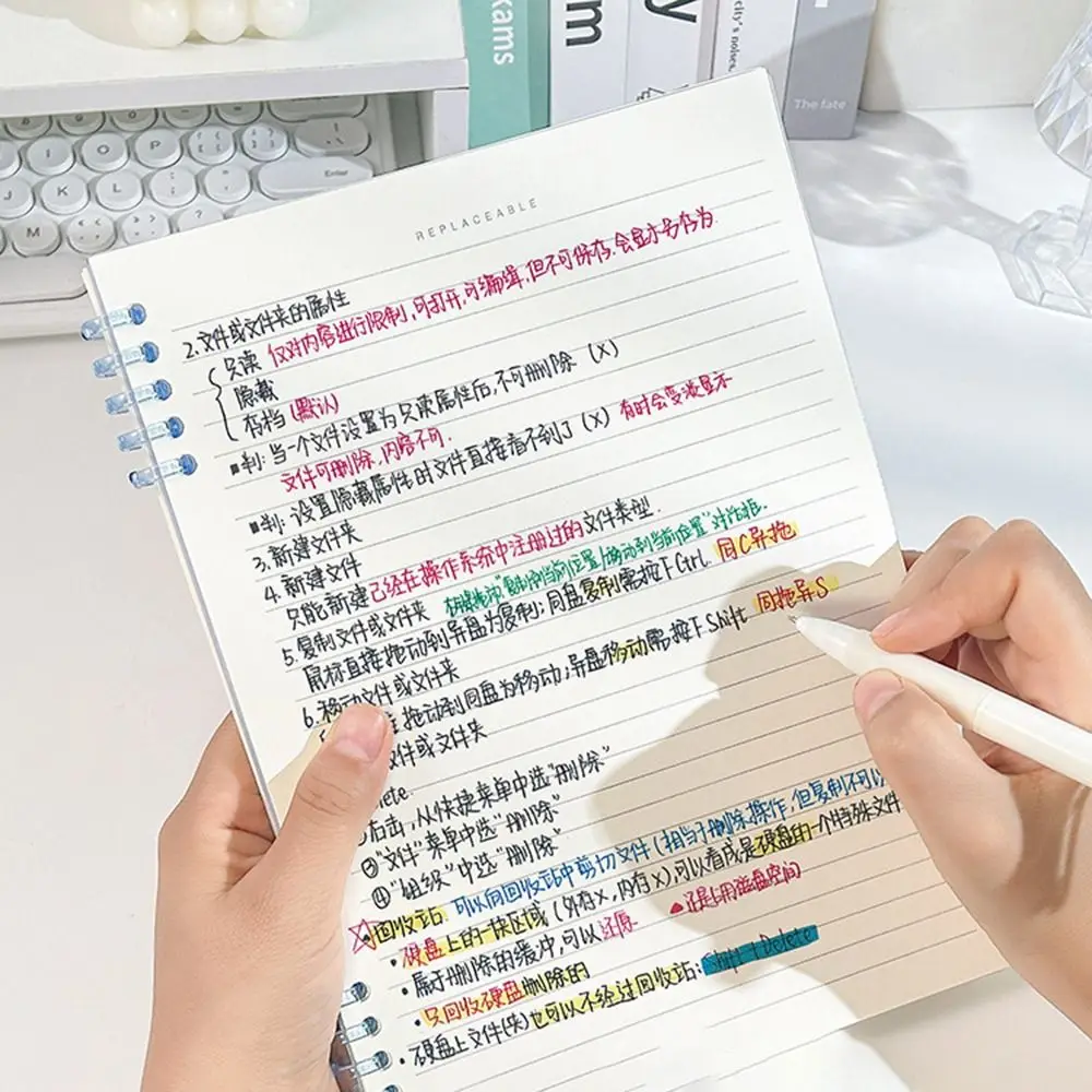 Resubdivision A5 adt scalp Notebook Refill, Anti-rayures, B5 Binder License, Multifunction Colorful Writing Paper Office