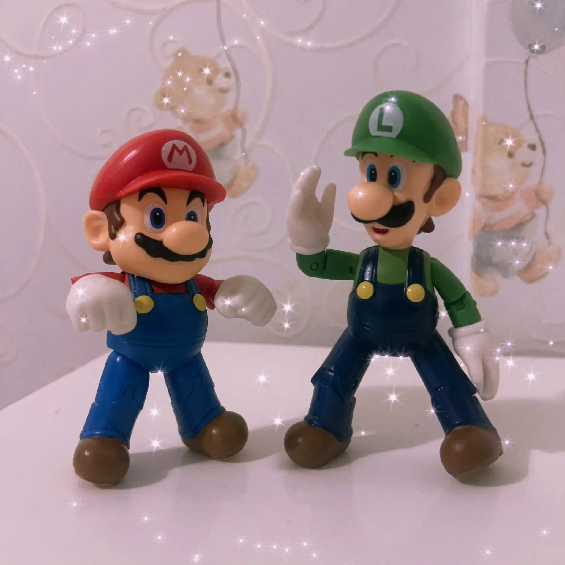 Figura de acción articulada completa de Jakks Mario Bros Luigi, figura original suelta de 10 cm, modelo coleccionable para fanáticos de los juegos.