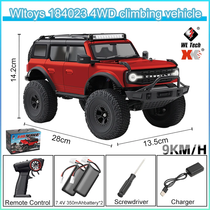 WLtoys 184023 1/18 プロ仕様RCカー オフロード 4x4 メカニカルギアシフト 低速・高速切替 クライミングカー おもちゃ
