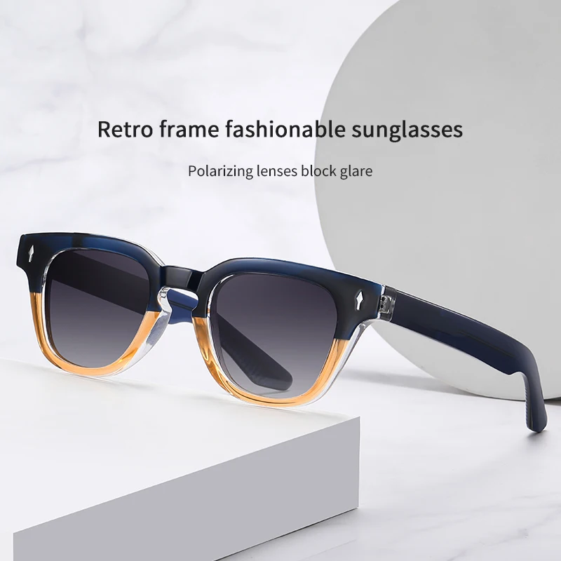 

A new pair of retro design sunglasses in Europe and America polarized anti-blue light sunglasses