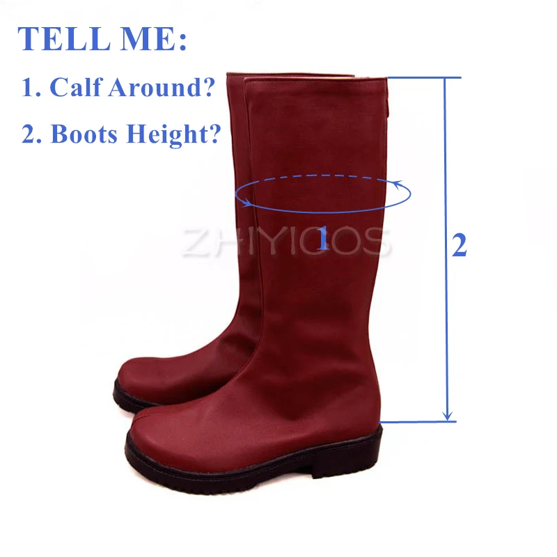 ZHIYICOS Anime One Punch Man Saitama Cosplay Shoes Boots Zipper-up Halloween Party Shoes Custom Made