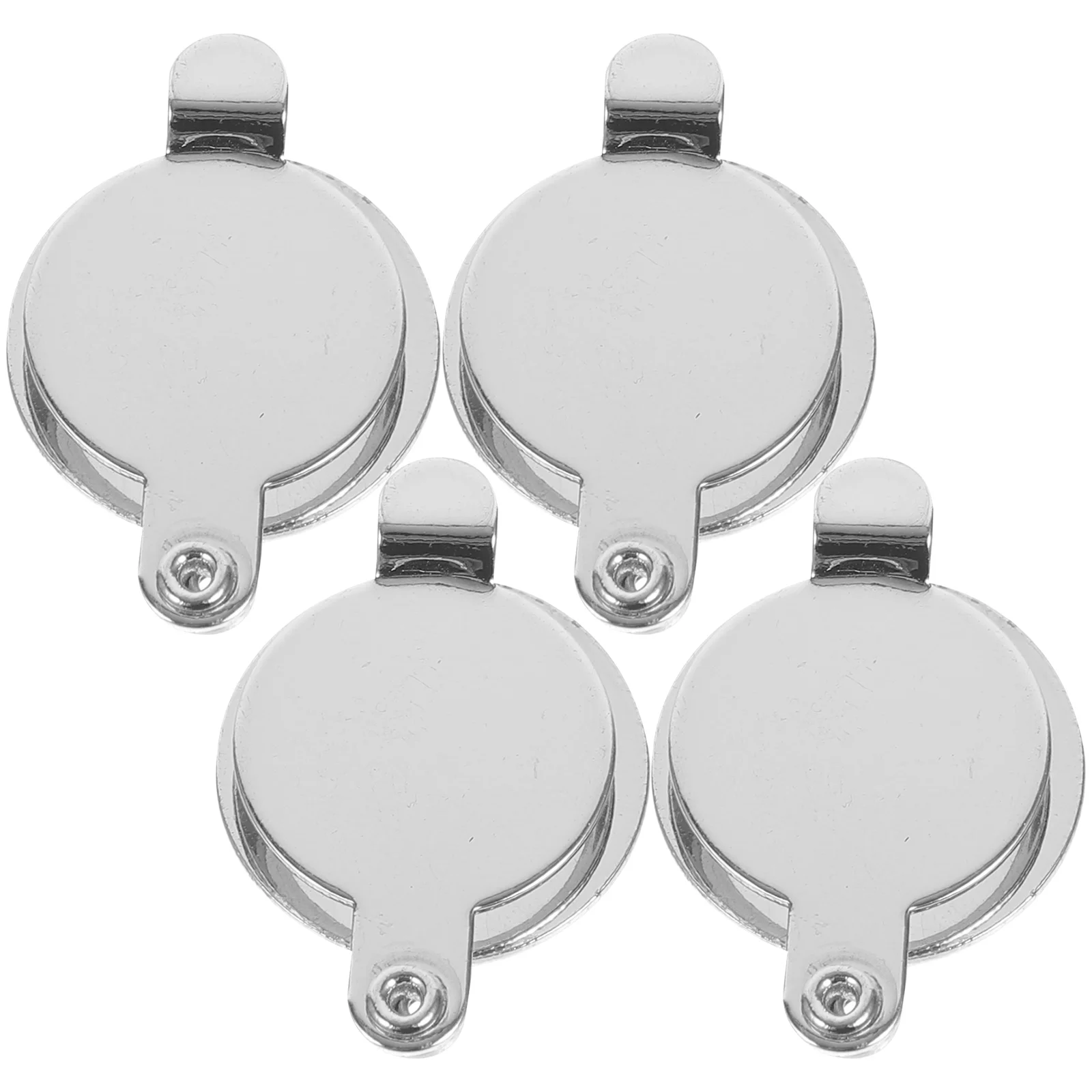 

4pcs Peephole Door Mirror Anti Copper Silver Front Door Hole Cover Plate Privacy Viewer Peephole Covers Security