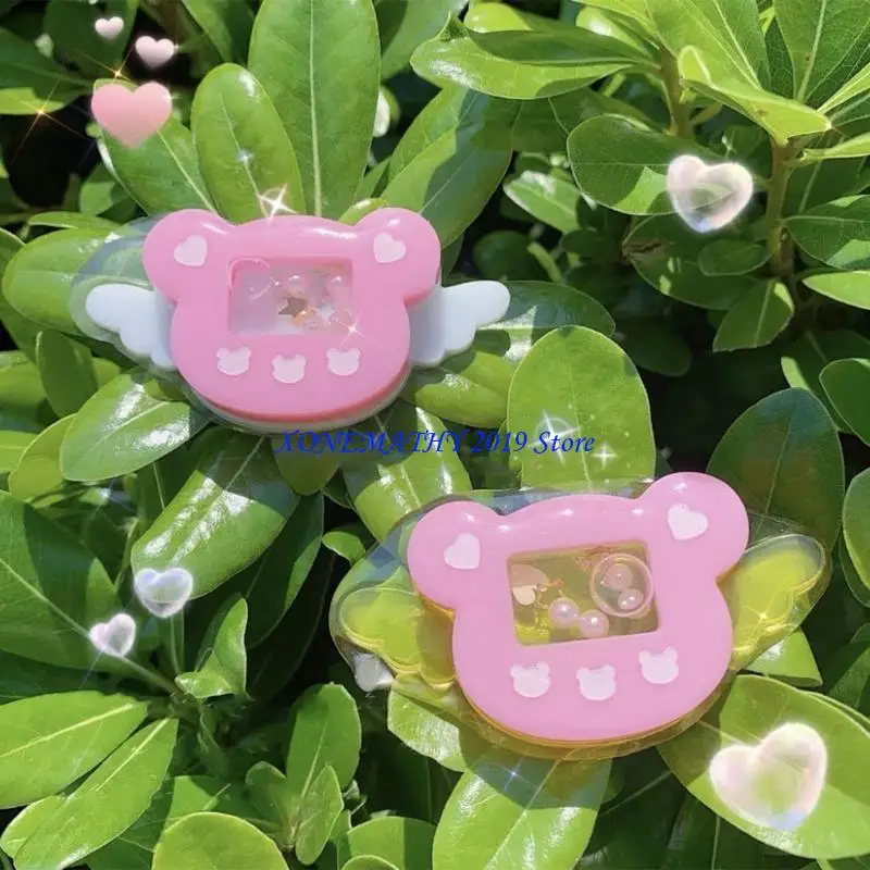 F42F Bear Bowknot Ornament Resin Casting Silicone Mold Woman Keychain Decorative Pendant Mold for DIY Crafts
