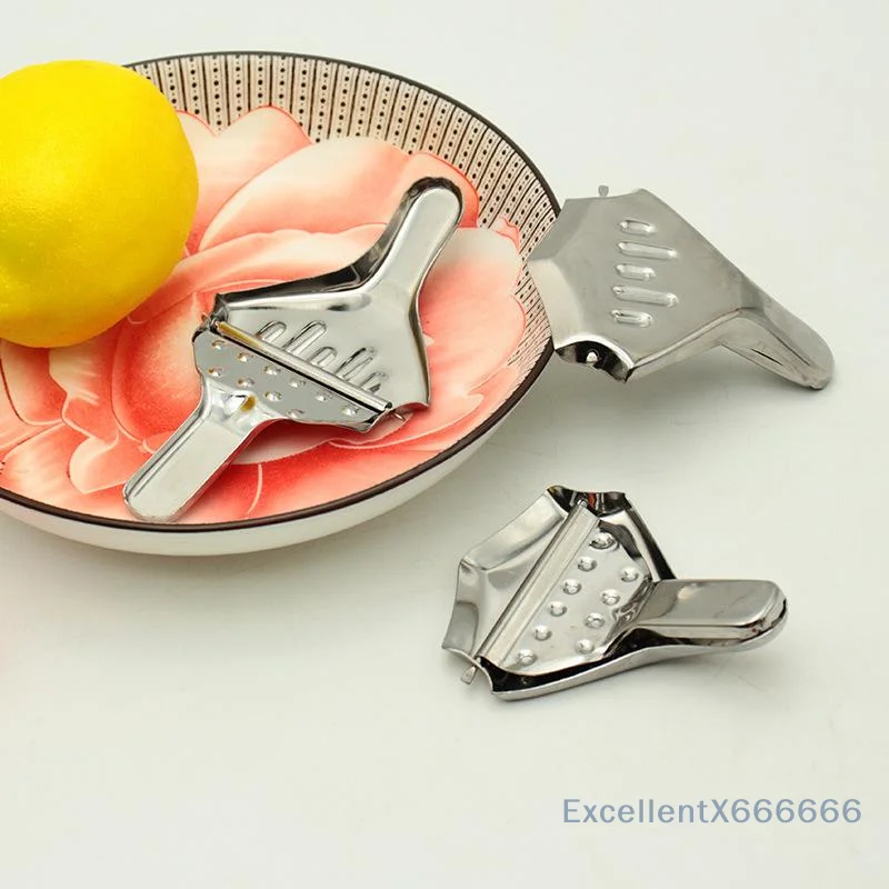 Easy To Use Hand Press Stainless Steel Lemon Tongs Silver Manual Juicer Lemon Squeezer Clip Rustproof Citrus Presser Grape