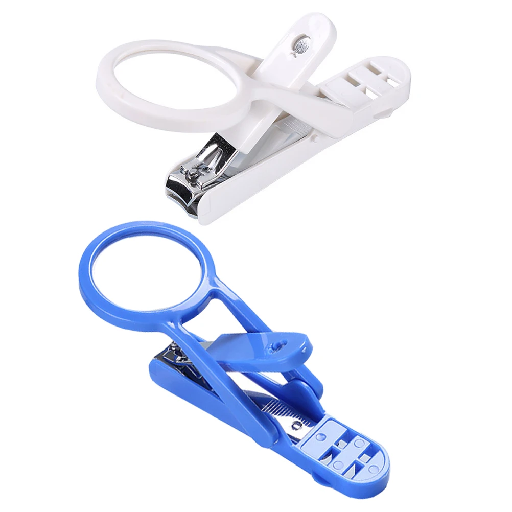 2Pcs Pet Claw Clippers Magnifying Glass Design Stainless Steel Nail Cutter for Small Pets Hedgehog Hamster Rabbit Guinea Pig