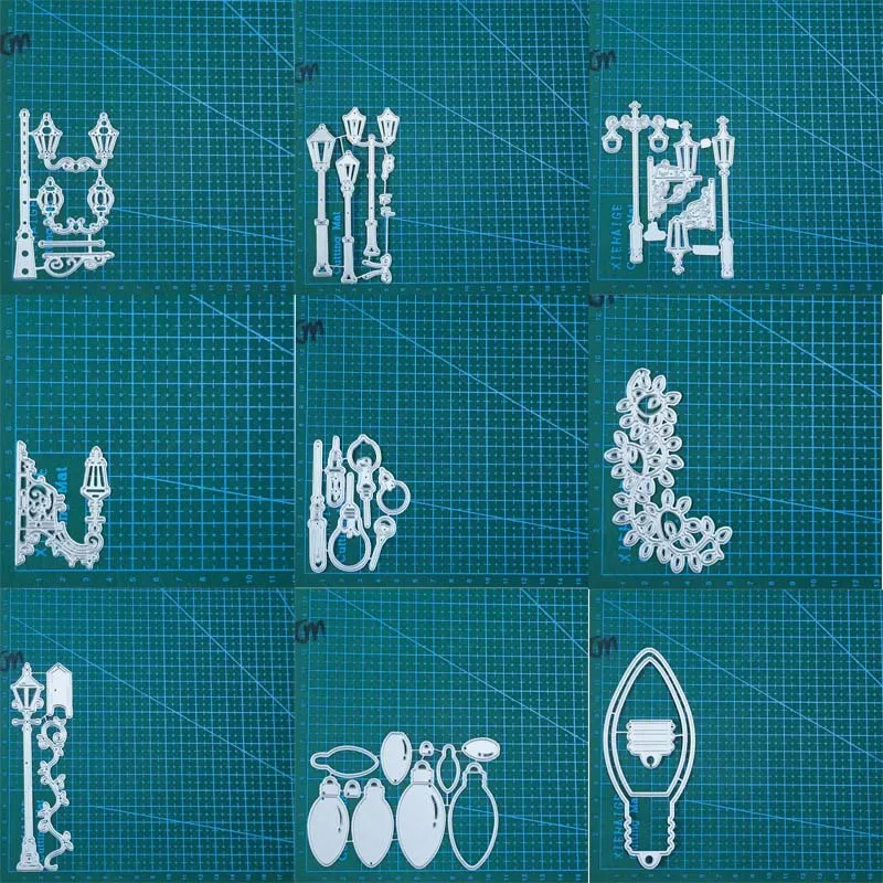 Straßenlaternen farbige Lichter Metall Stanzformen Form Scrapbooking Papier Handwerk Messer Form Klinge Punch Vorlage Prägeschablone