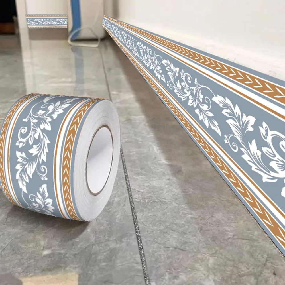 DIY 10 Meter Wall Base Thickened Anti-collision Skirting Line Self Adhesive Soft Decoration Strips Home