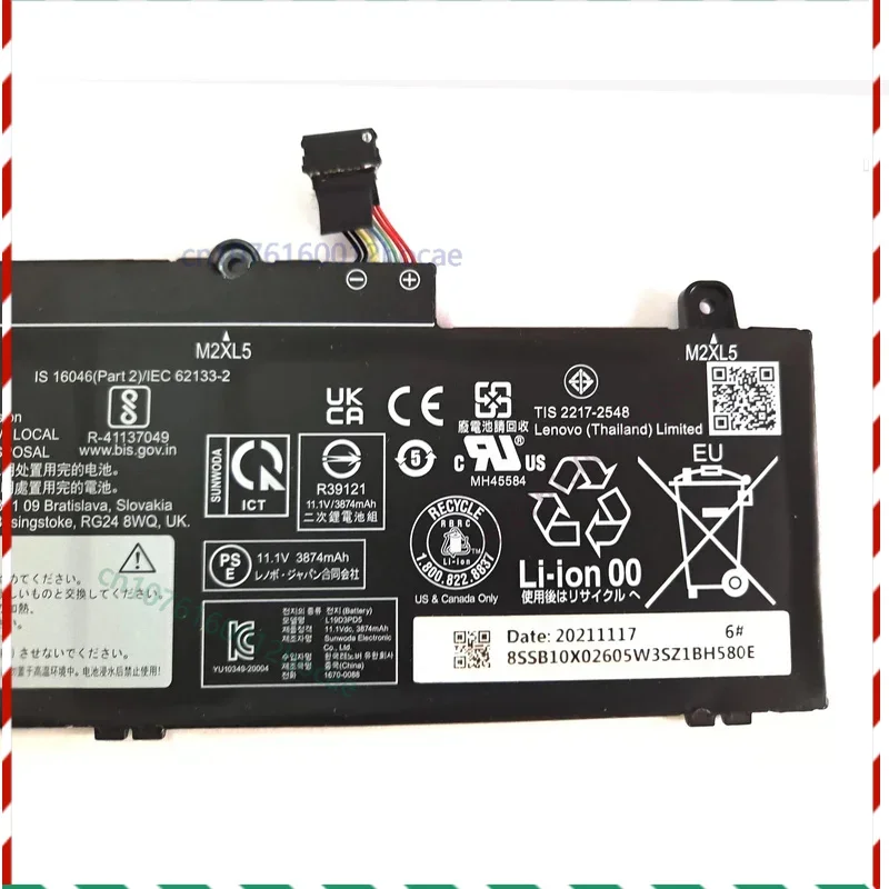 

Оригинальный аккумулятор L19D3PD5 5B10X02594 SB10X02605 емкостью 45 Втч для ThinkPad E14 2-го поколения E14 Gen 3 ThinkPad E15 Gen2