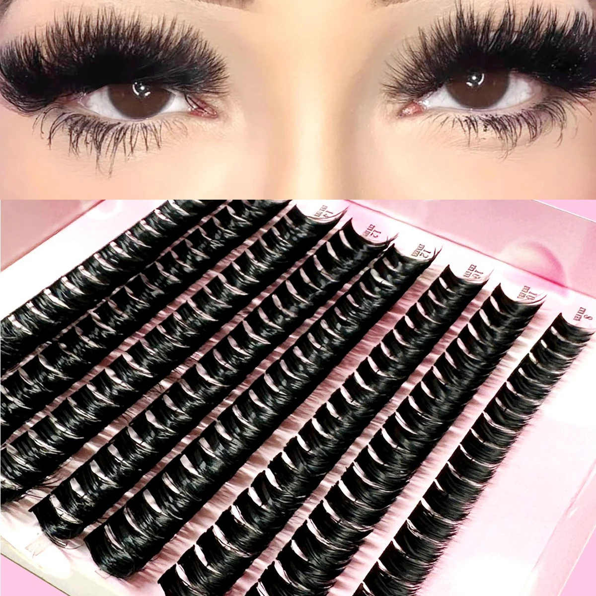 New 50D 60D 80D Mixed Tray Individual Lashes 3D Russia Volume Eye Lashes Soft Natural Lashes Mink Lash Cluster False Eyelashes