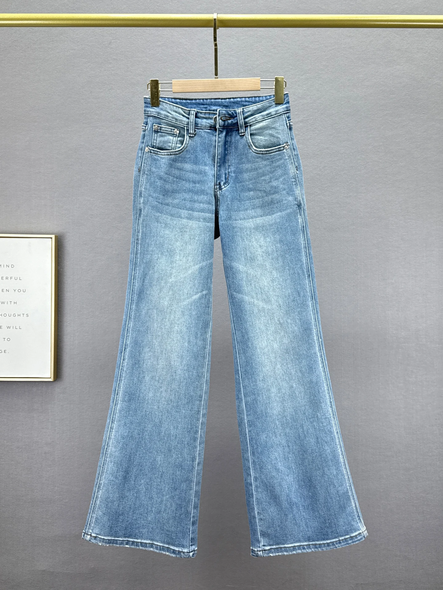 

High Waist Wide Leg Women's Jeans Spring 2026 New Sle Elastic Hong Kong Sle Loose Fit Long Pants Trendy Cotton Stretch Denim