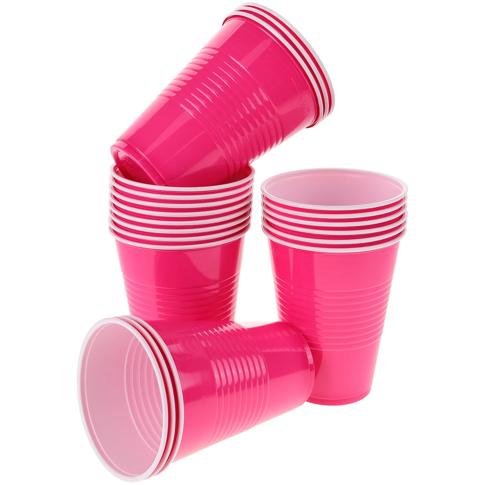 20 Pcs Disposable Party Cup Birthday Decoration (rose Red 16oz Plastic 20pcs) Drink Cups Multi-function Water Multipurpose