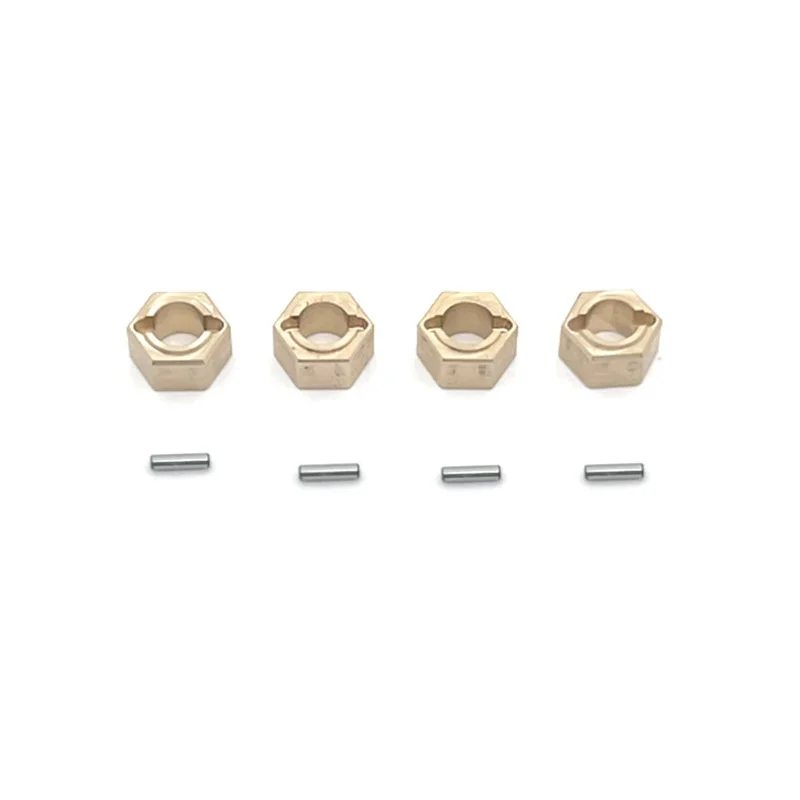 4 szt. Mosiężny 7mm Adapter piasta sześciokątna koła do 1/24 FCX24 1/18 FCX18 EAZYRC RocHobby Toyota FJ Cruiser części do ulepszenia samochodów