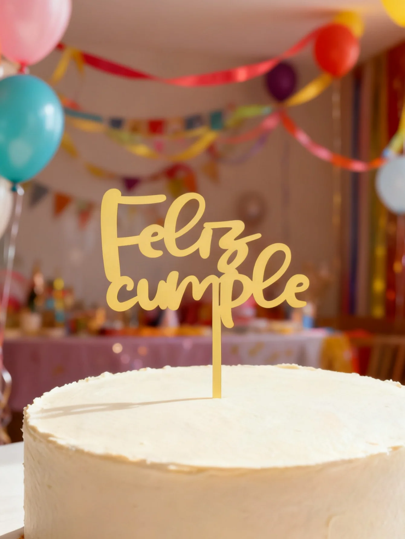 3/5 piezas de decoración para pastel de cumpleaños estilo español, clip para pastel de PMMA con mensaje de feliz cumpleaños, decoración para repostería, suministros para hornear