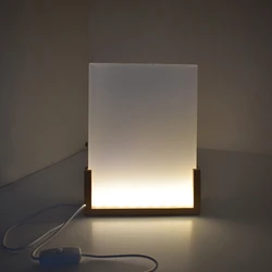Acrylic Display Photo Frame Sublimation LED Light Blank Picture Frame with Base