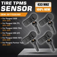 TPMS para Peugeot 2008 Peugeot Partner Tepee 2014-2019 Peugeot 3008 308 5008 2013-2019 Peugeot 208 2012-2019 Sensor de presión de neumáticos