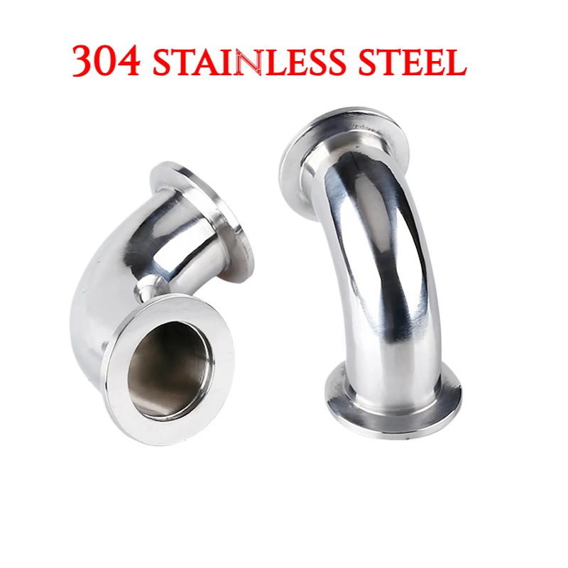 KF 16 25 40 50 90 Degree Elbow SUS 304 Stainless Steel Sanitarry Vacuum Plumbing Fitting Brew