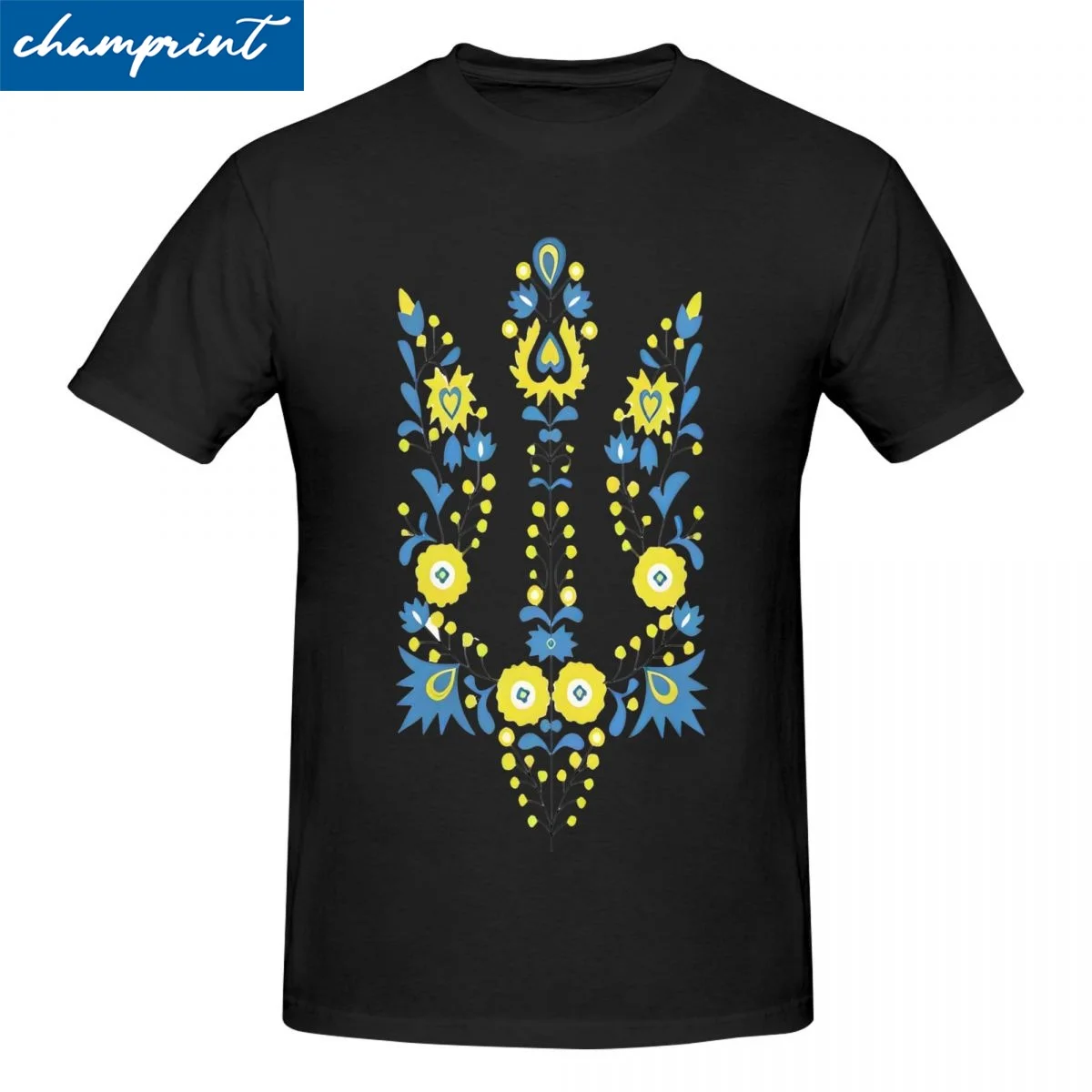 New Fashion Ukraine Pridetryzub Ukrainian Souvenir T Shirts Men Women's 100% Cotton T-Shirt Tee Shirt Short Sleeve Clothing