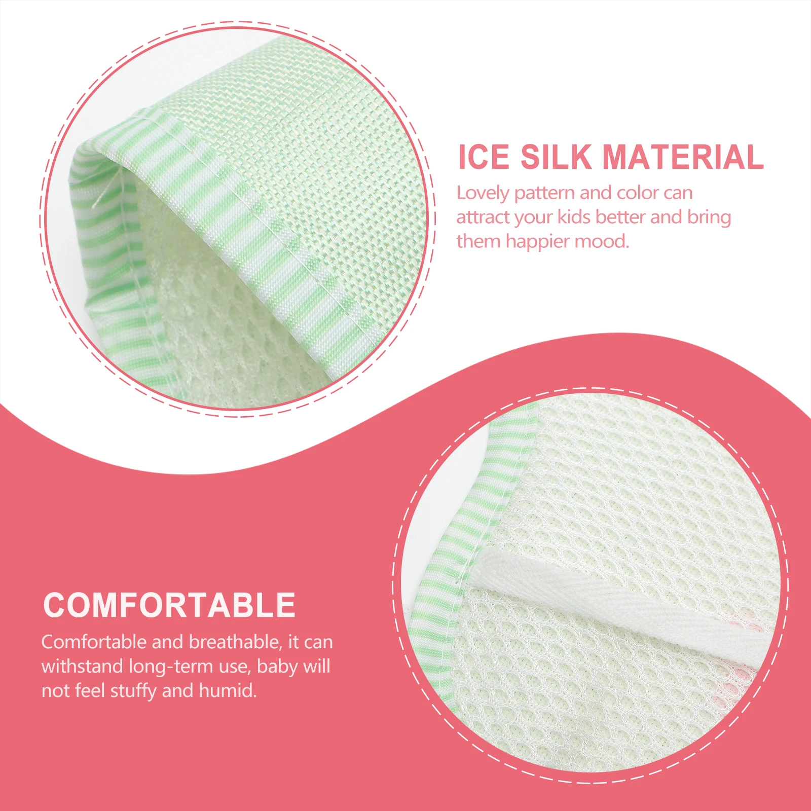 

Ice Silk Mat Newborn Stroller Pad Cushion Liner Chair Skin-friendly Cooling Back: Polyester Fiber Accessories Seat