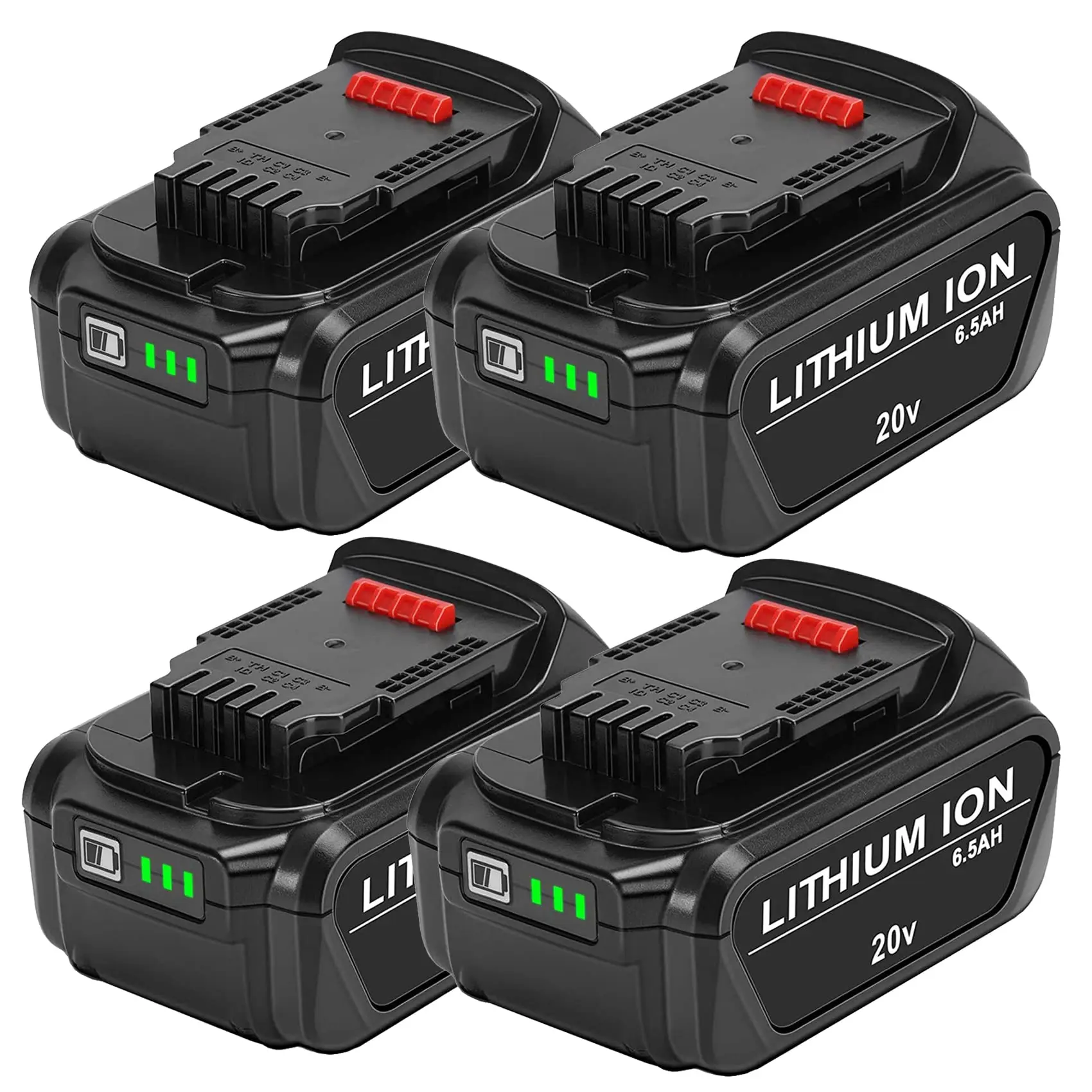 

2-4pack 20V Replacement Battery for 20V Battery Fully Fit for DeWalt 20V Cordless Tools Compatible for DCB200 DCB204 DCB206