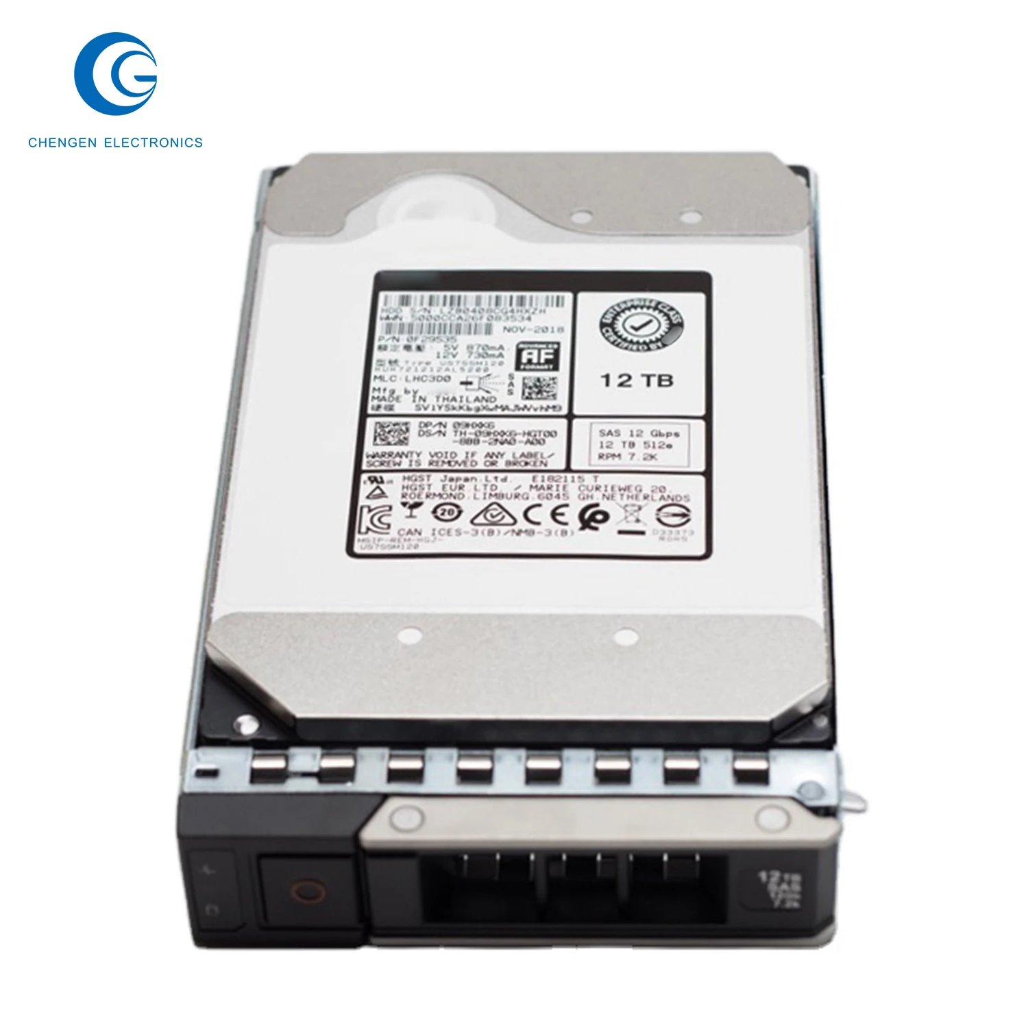 2 pezziHuh711Al500 1 TB Sas 7.K 1 Gb/S 3,5" Pn /D Pn Disco rigido compatibile 9Hxk6 09Hxk6