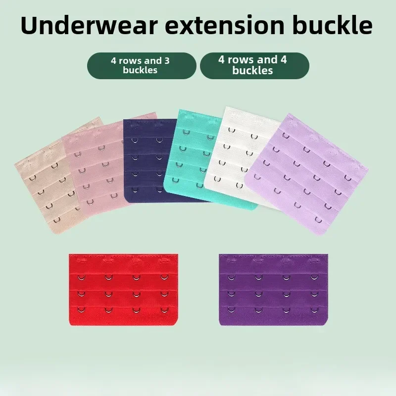 10 Piece 4 Rows 3 Buckles or 4 Rows 4 Buckles Underwear Extend Buckle Stainless Steel Extension Buckles