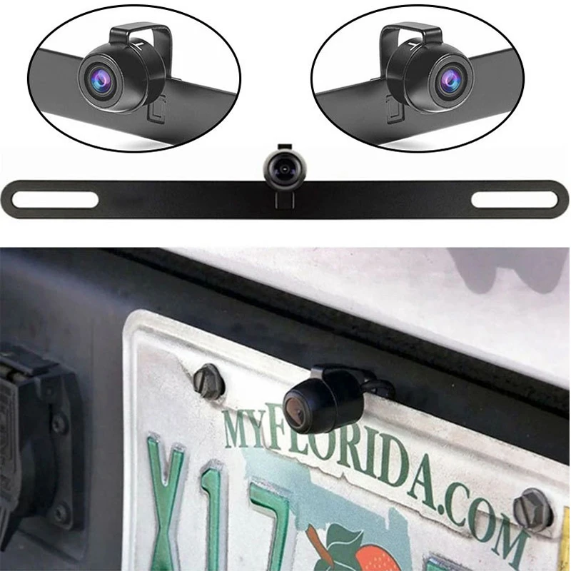 Car Rear View Camera HD Waterproof Small Butterfly License Plate Frame Night Vision CCD Backup Car Reversing Camera