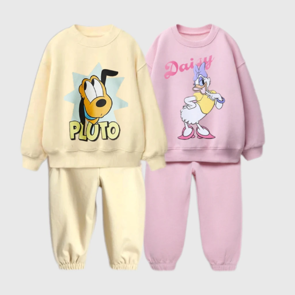 

Pluto Sweatshirts+Pants 2pcs Child Long-sleeved Outfits Boys Baby Sports Fashion Casual Costume Cute Hoodie Sweatpants Trendy