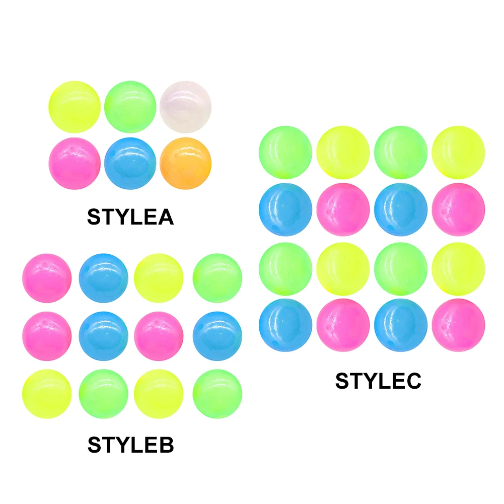 6/12/16PCS Glow in The Dark Sticky Ballen Stick To The Plafond Fun Decompressie Fidget Speelgoed kous Kleinigheidjes voor Kinderen en Volwassenen