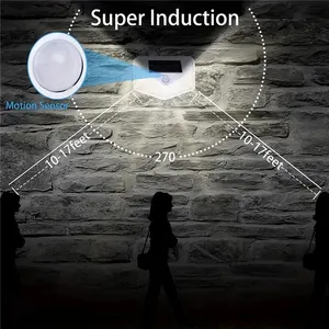 1pc luz solar ao ar livre 100 led lâmpada de parede pir sensor movimento lâmpada à prova dwaterproof água escadas luzes para pátio jardim decoração rua 12 principais vendas luz solar degrau - №11
