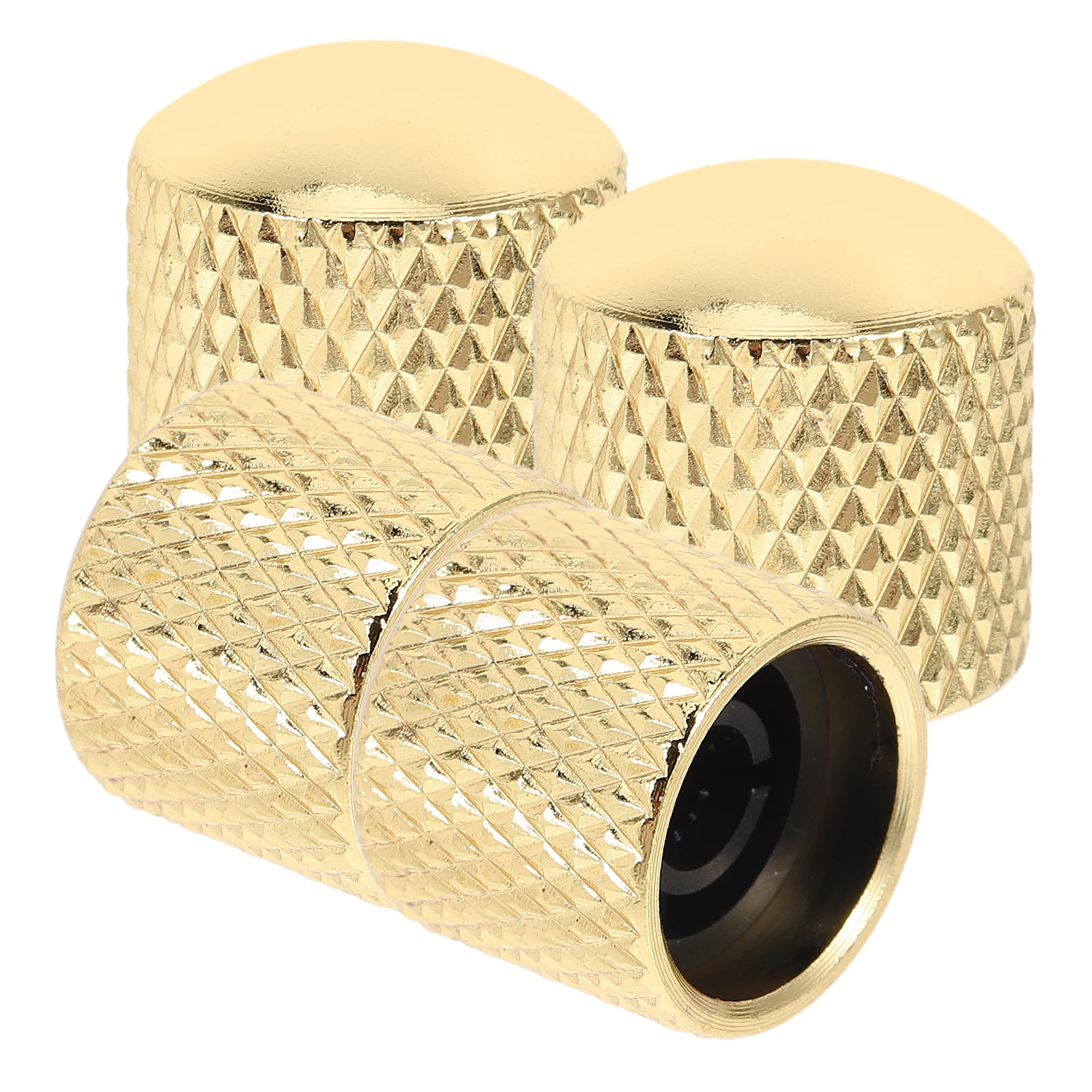 

4pcs Electric Top Hat Metal Gold Volume Tone Control Knobs Durable Replacement Parts Bass Accessories Speed Control Dome Knobs