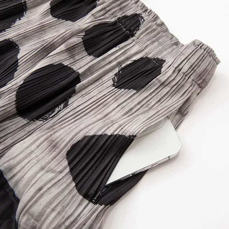 Rokken voor vrouwen Miyake rok minderheidsontwerp gevoel plooirok vrouwelijke hoge taille afdrukken losse heuprok plooirok