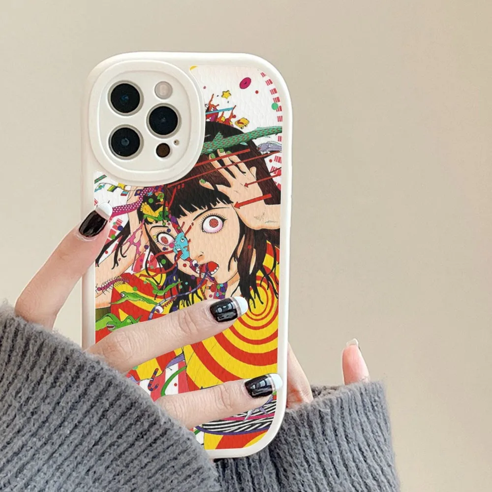 Shintaro Kago Horror Cartoons Phone Case Hard Leather For iPhone 14 13 12 Mini 11 14 Pro Max Xs X Xr 7 8 Plus Fundas