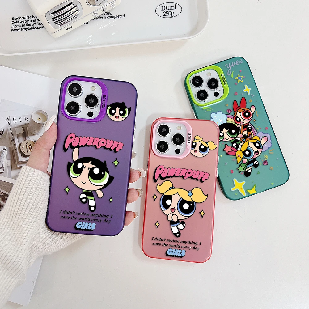 The Powerpuff Girls Phone Case for Samsung Galaxy S24 S23 S22 S21 S20 Note20 Ultra Plus FE Prime M31 M30S M23 5G Hard PC Cover