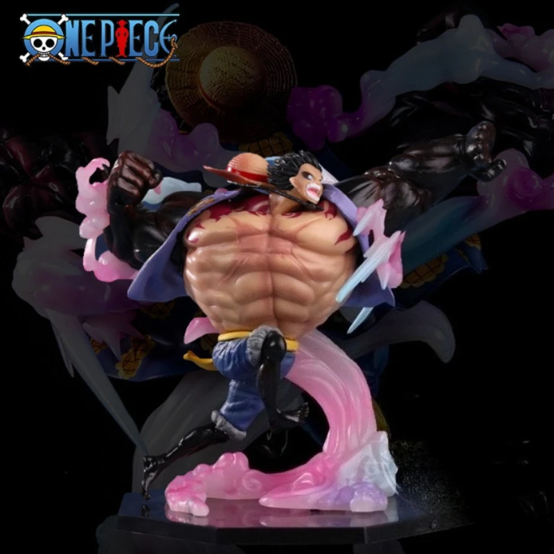 

New One Piece Anime Periphery Solon Five Levels Nica Four Levels Bouncing Man Luffy Handmade Desktop Ornament Male Gift Toy