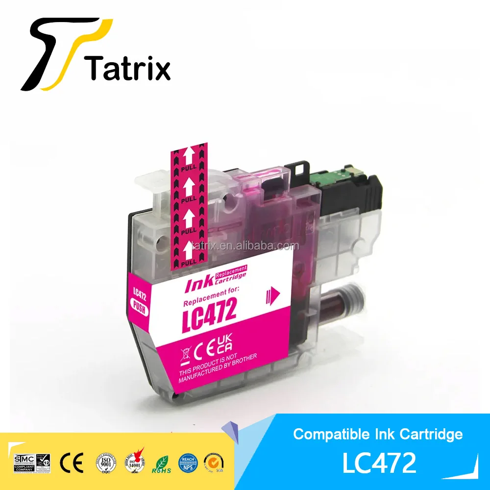 Tatrix Standard capacity LC472 Premium Color Compatible Ink Cartridge for Brother MFC-J2340DW MFC-J3540DW MFC-J3940DW Printer