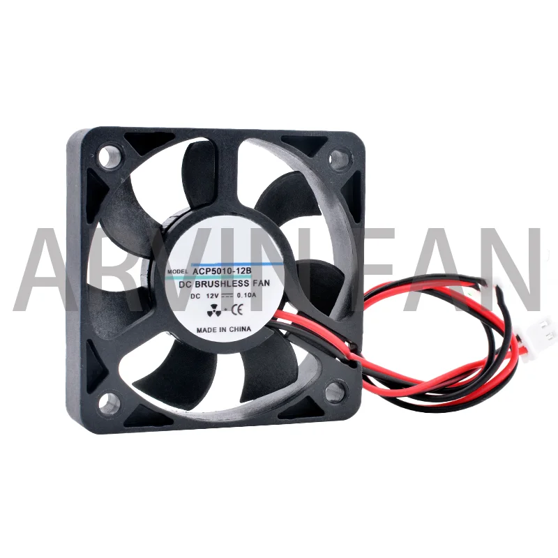 Ventilador de refrigeración ACP5010, 5cm, 50mm, 50x50x10mm, DC5V, 12V, 24V, 2 pines, adecuado para microchasis, enrutador, inversor, cargador de fuente de alimentación