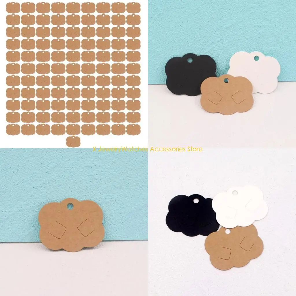 

31KD 100PCS Jewelry Cards Necklace Packaging Cards Practical Paper Texture Hair Clip Cards Perfect for Jewelry Showcasing