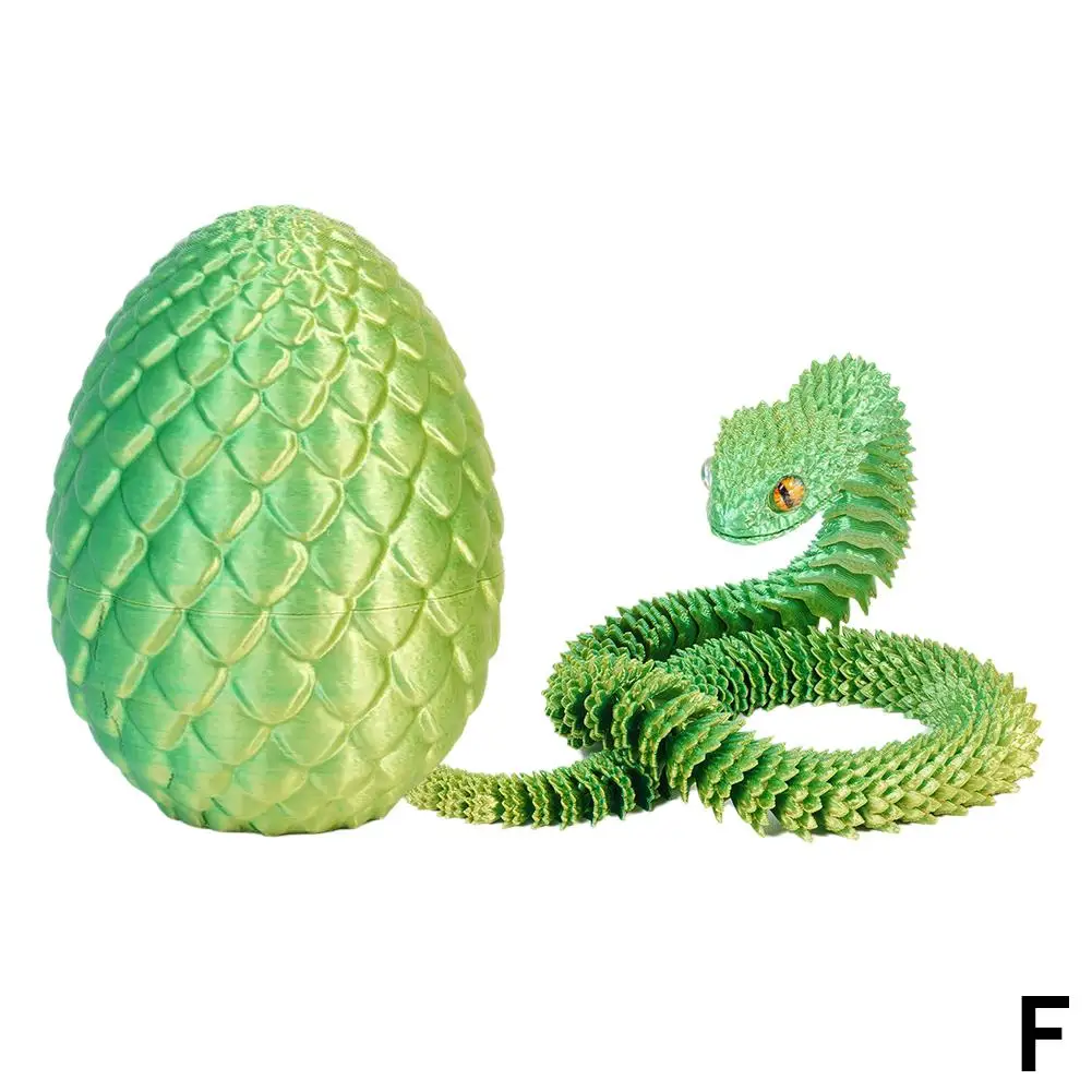 3D Gedruckt Coole Schlange Drachen Ei Multi-gelenk Roman Ostern Heißer-verkauf Geschenk Dekompression kinder Spielzeug Desktop dekoration