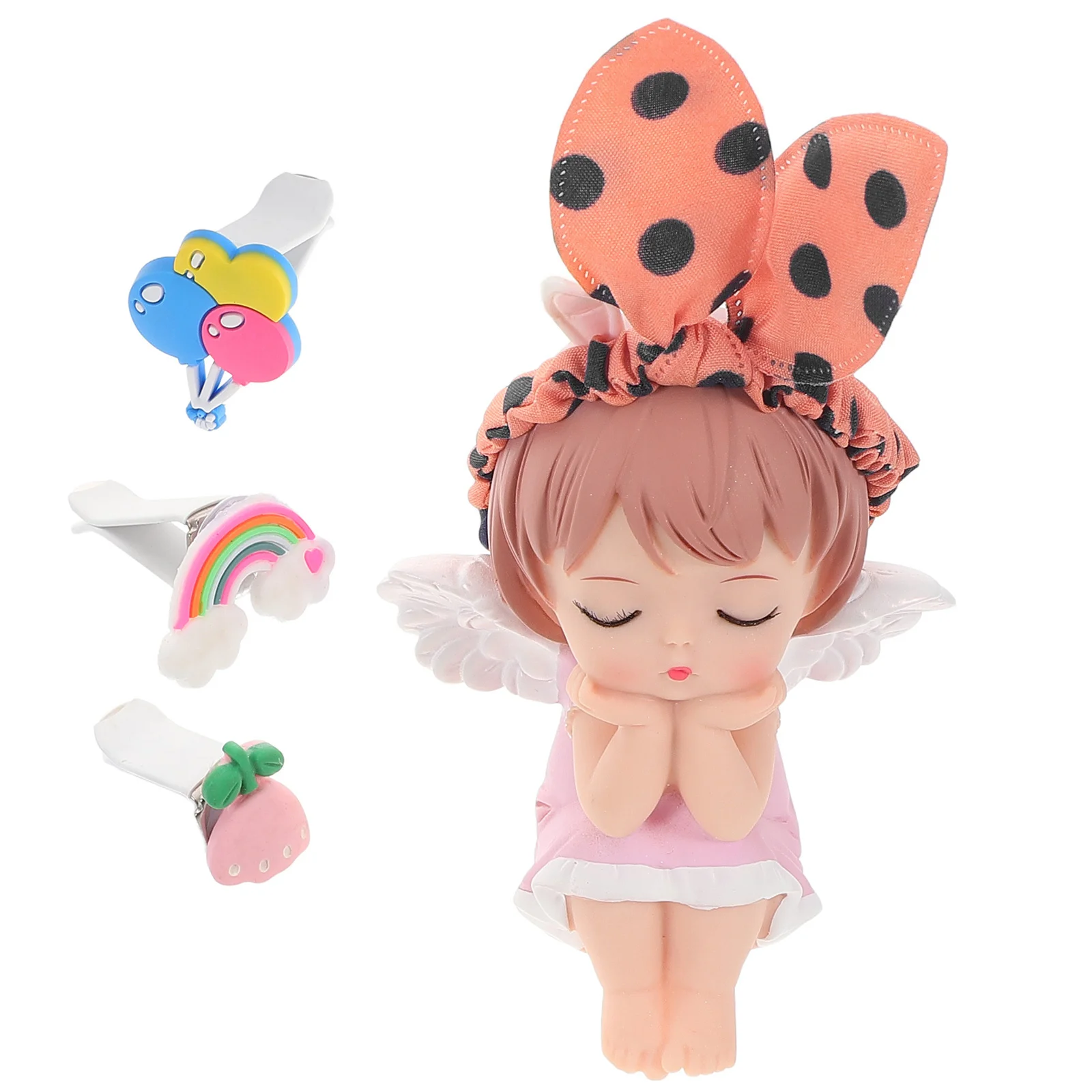 

1Set Car Air Freshener Vent Clip Resin Girl Shape Aromatherapy Diffuser Cute Car Interior Decoration Auto Aroma Diffuser