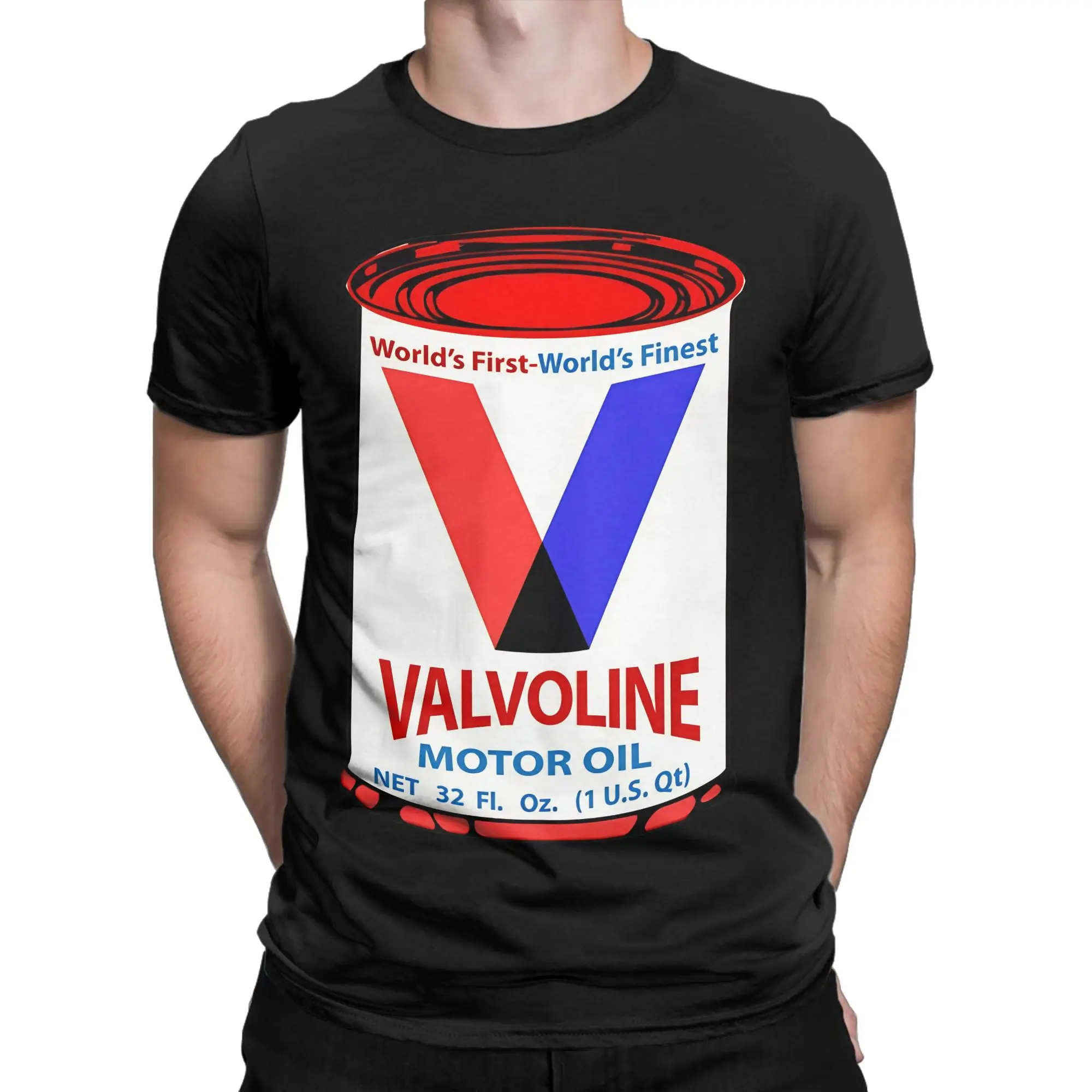 Valvoline Oil Can Classic Funny 100% Cotton T-Shirt Valvoline Tops Tees For Men