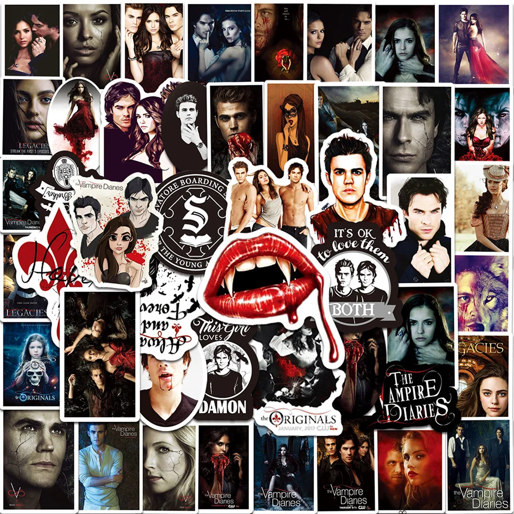 10/30/50PCS TV Show The Vampire Diaries Stickers Blood Decals Decoration Suitcase Scrapbooking Phone Laptop Stationery Sticker