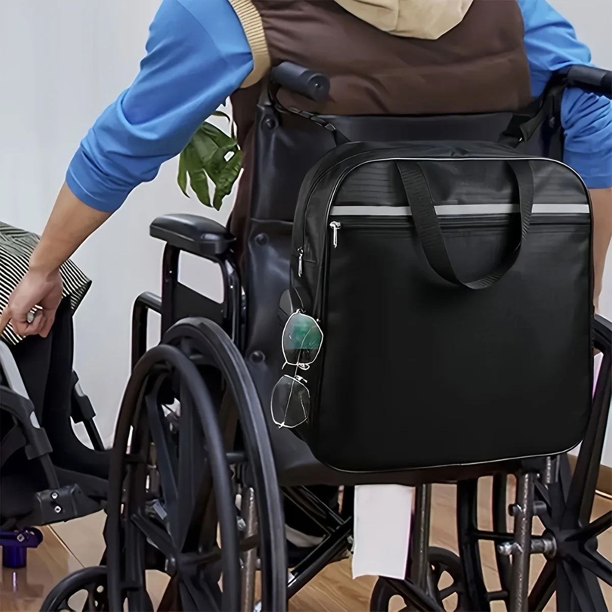 Wheelchair bag Wheelchair armrest bag Backpack Disabled wheelchair multi-functional rear hanging bag Storage Storage bag handbag