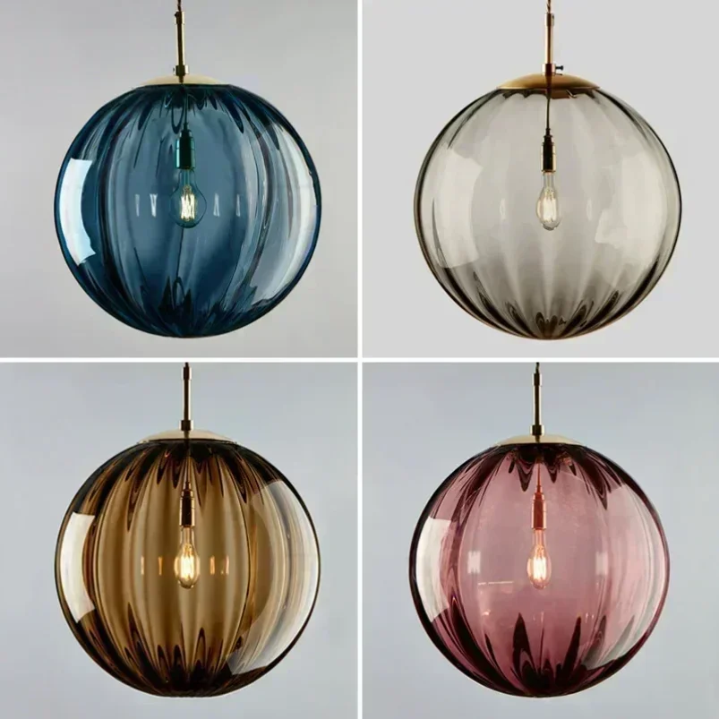 Imagem -04 - Modern Nordic Glass Ball Led Pendant Light Hanglamp para Quarto Sala de Jantar Bar Decor Luminária Suspensão Luminárias