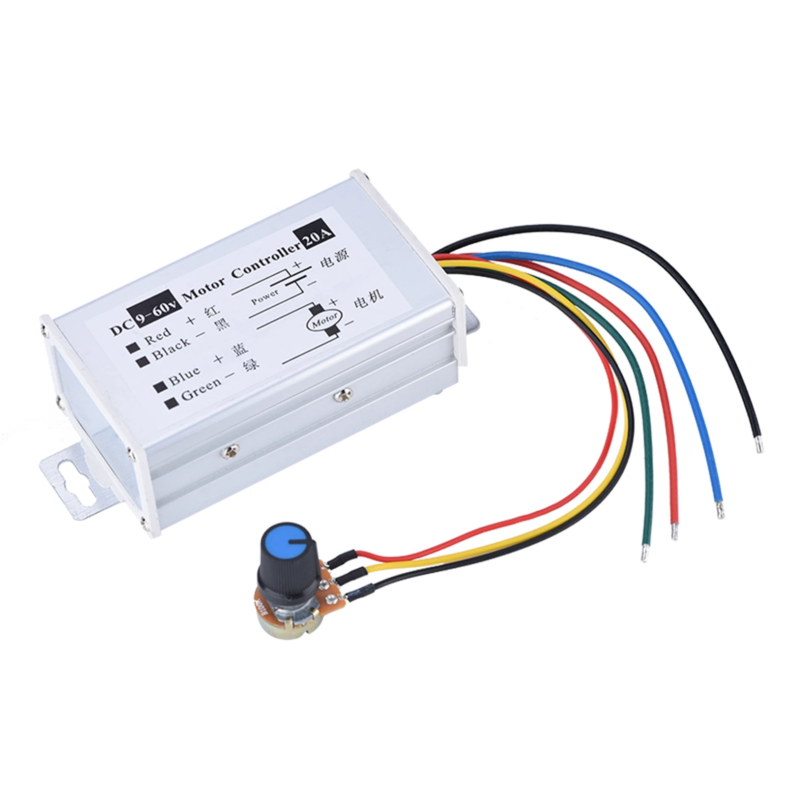 

60V Motor Speed Regulator Motor Speed Controller PWM 9-60V 20A 1200W 25KHz Motor Speed Controller Speed Regulator