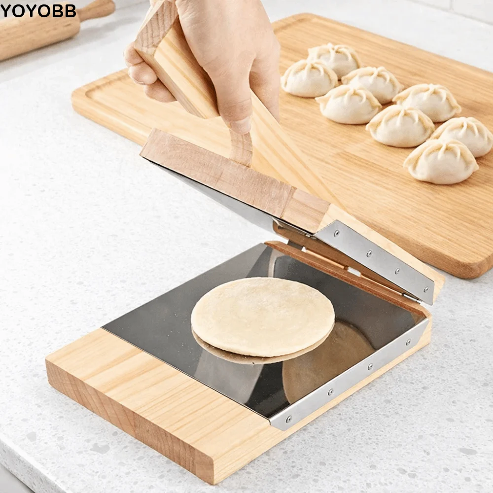 

Manual Wooden Square Tortilla Presser Non-stick Mold-resistant Dumpling Skin Presser Labor-Saving Ergonomic Handle