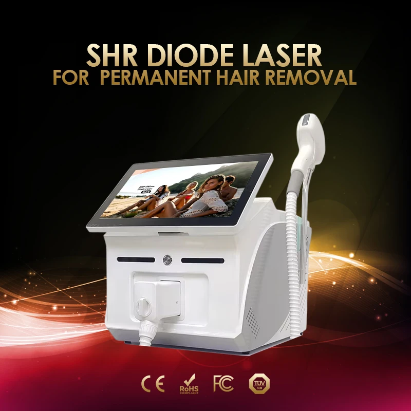 

810 Diode Laser SHR Hair Removal Machine Freezing Point Ice Cooling Handle Painless Permanent Depilation Beauty Salon Equipment