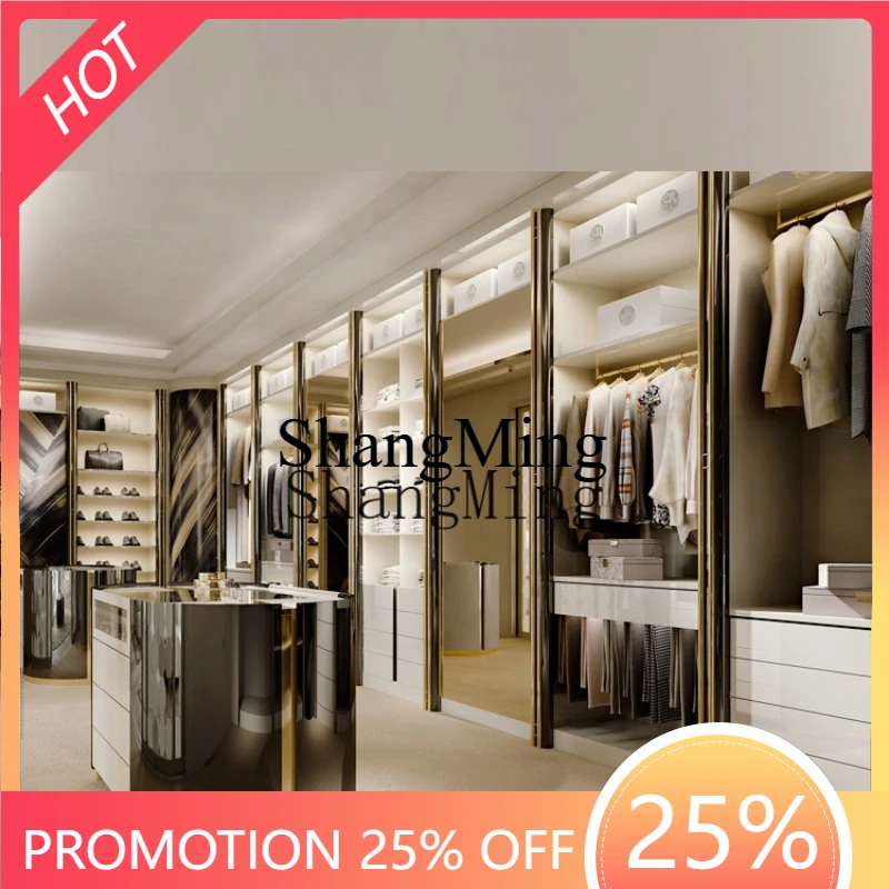 FG good-looking  cloakroom paint modern glass inverted cabinet light luxury oval jewelry cabinet